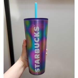 Starbucks Multicolor Tumbler with Blue Straw